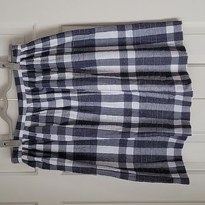 Tommy Hilfiger black white gingham A line skirt sz 10